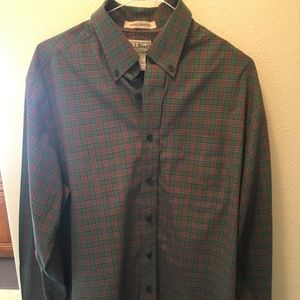 MENS L.L.BEAN BUTTON DOWN LONG SLEEVE SIZE M
